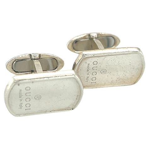 silver gucci cufflinks|gucci silver cufflinks for men.